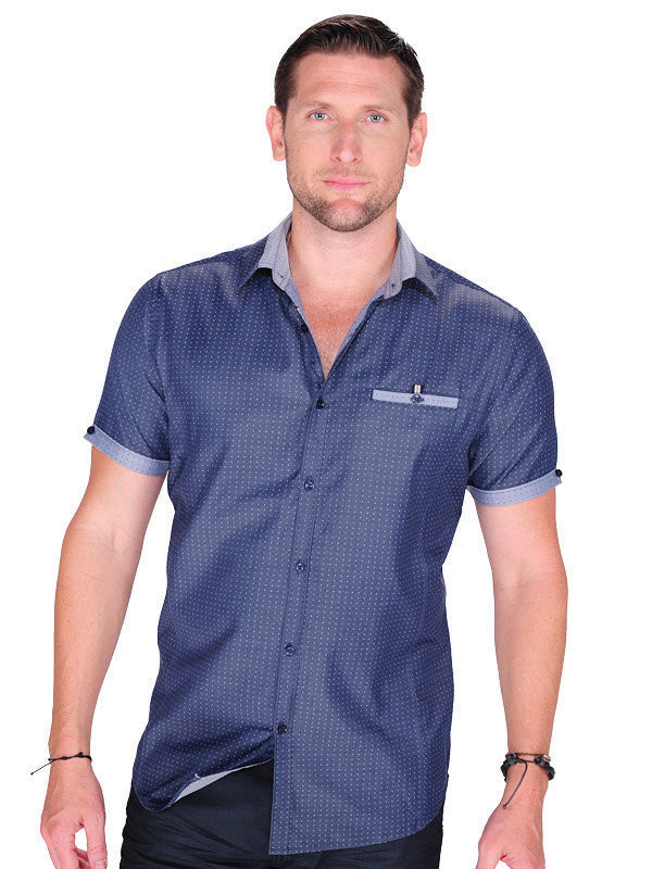 Men's Short Sleeve Slim Fit Contrast Cuff & Pocket – IMAGE CONCEPTS ...